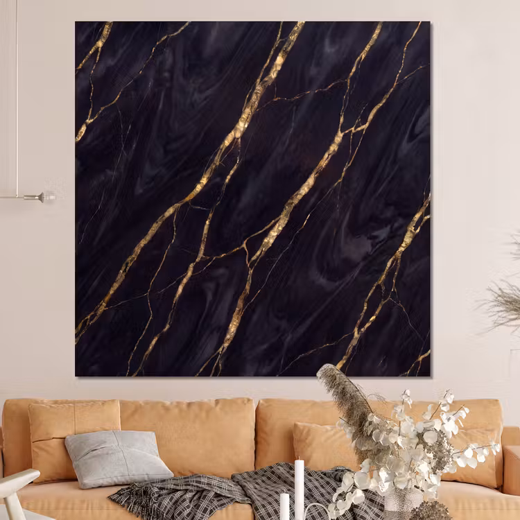 Forex - Marmer - Gouden aders - Abstract - Zwart — 4