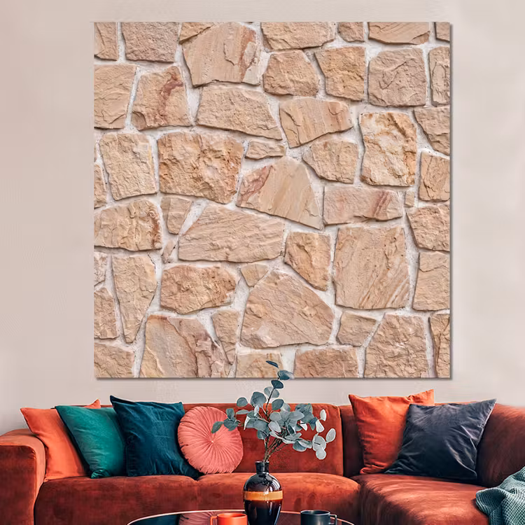 Forex - Muur - Steen - Patroon - Rustiek - Beige — 3