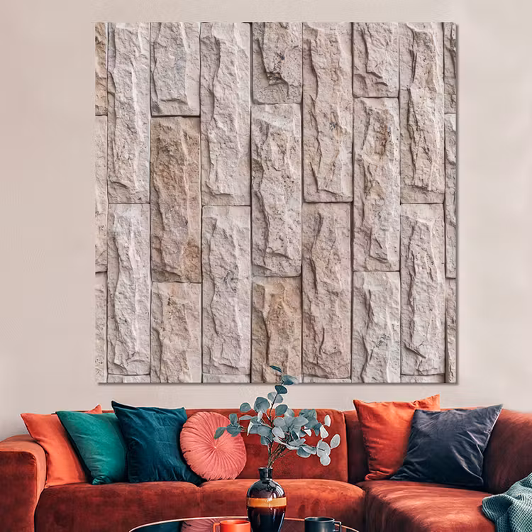 Forex - Muur - Steen - Ruw - Beige - Textuur — 3