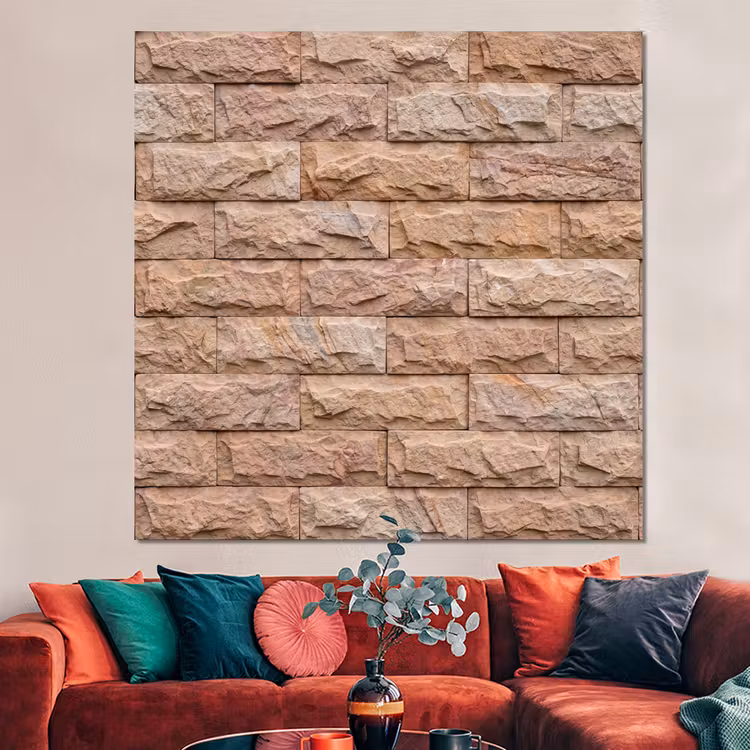 Forex - Muur - Steen - Ruw - Textuur - Beige — 3