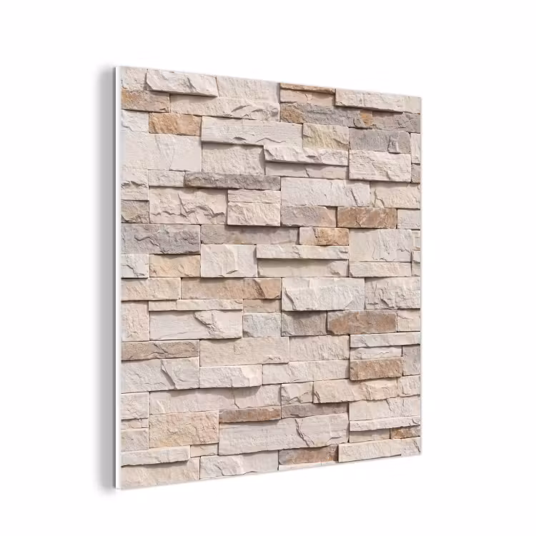 Forex - Steen - Muur - Textuur - Rustiek - Beige — 1