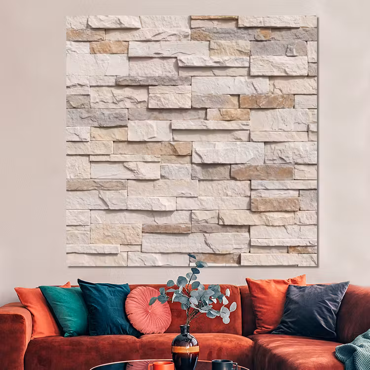 Forex - Steen - Muur - Textuur - Rustiek - Beige — 3