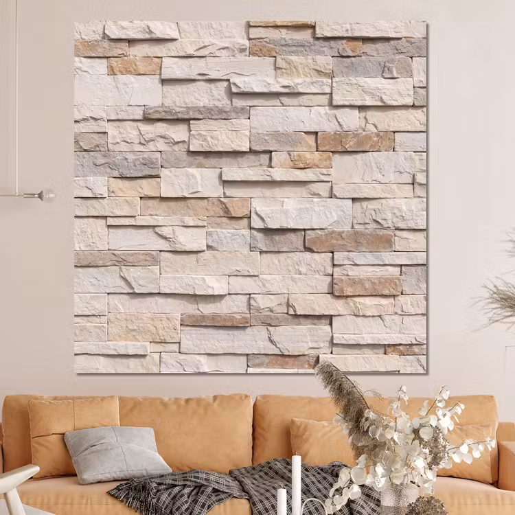 Forex - Steen - Muur - Textuur - Rustiek - Beige — 4