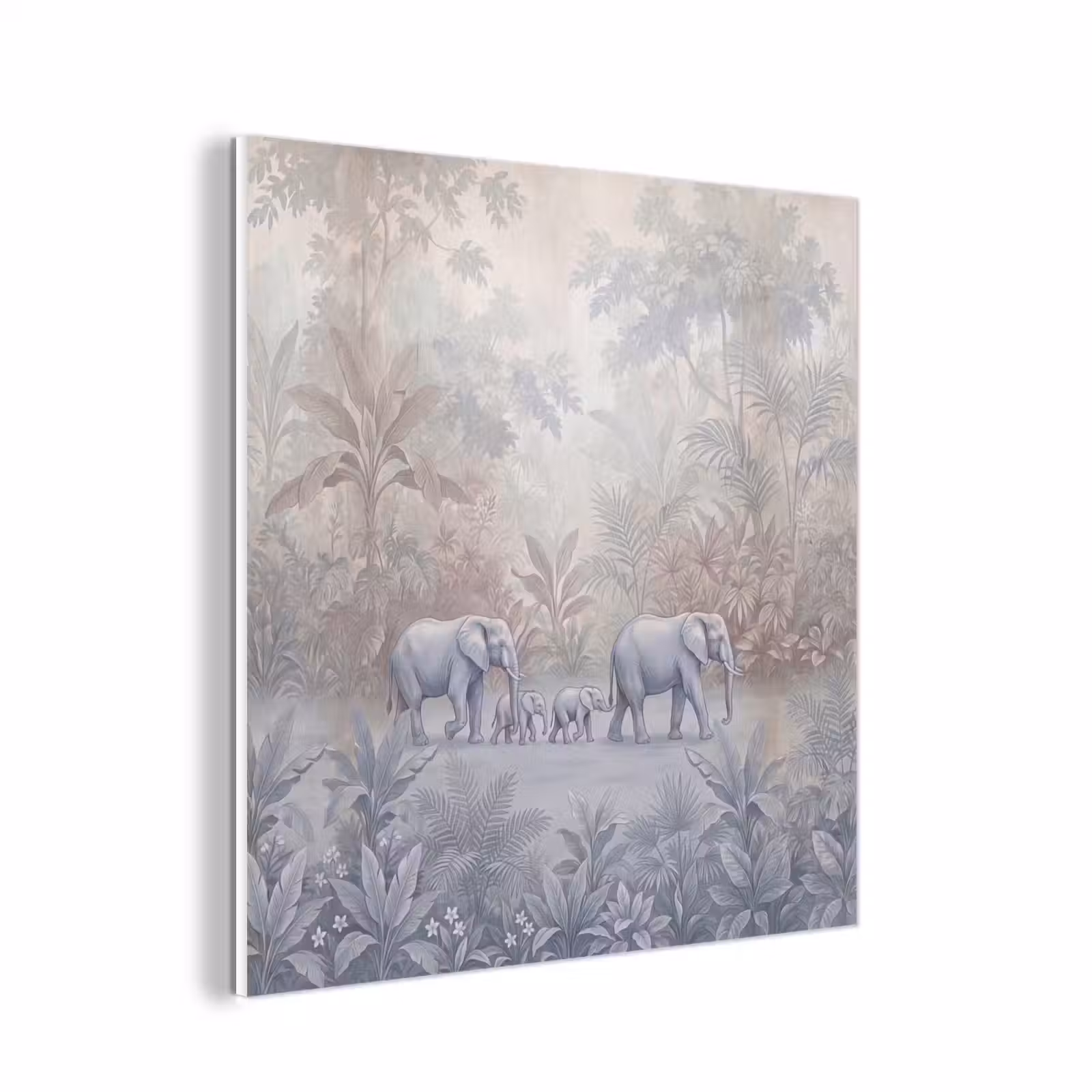 Forex - Olifant - Familie - Jungle - Illustratie - Grijs — 1