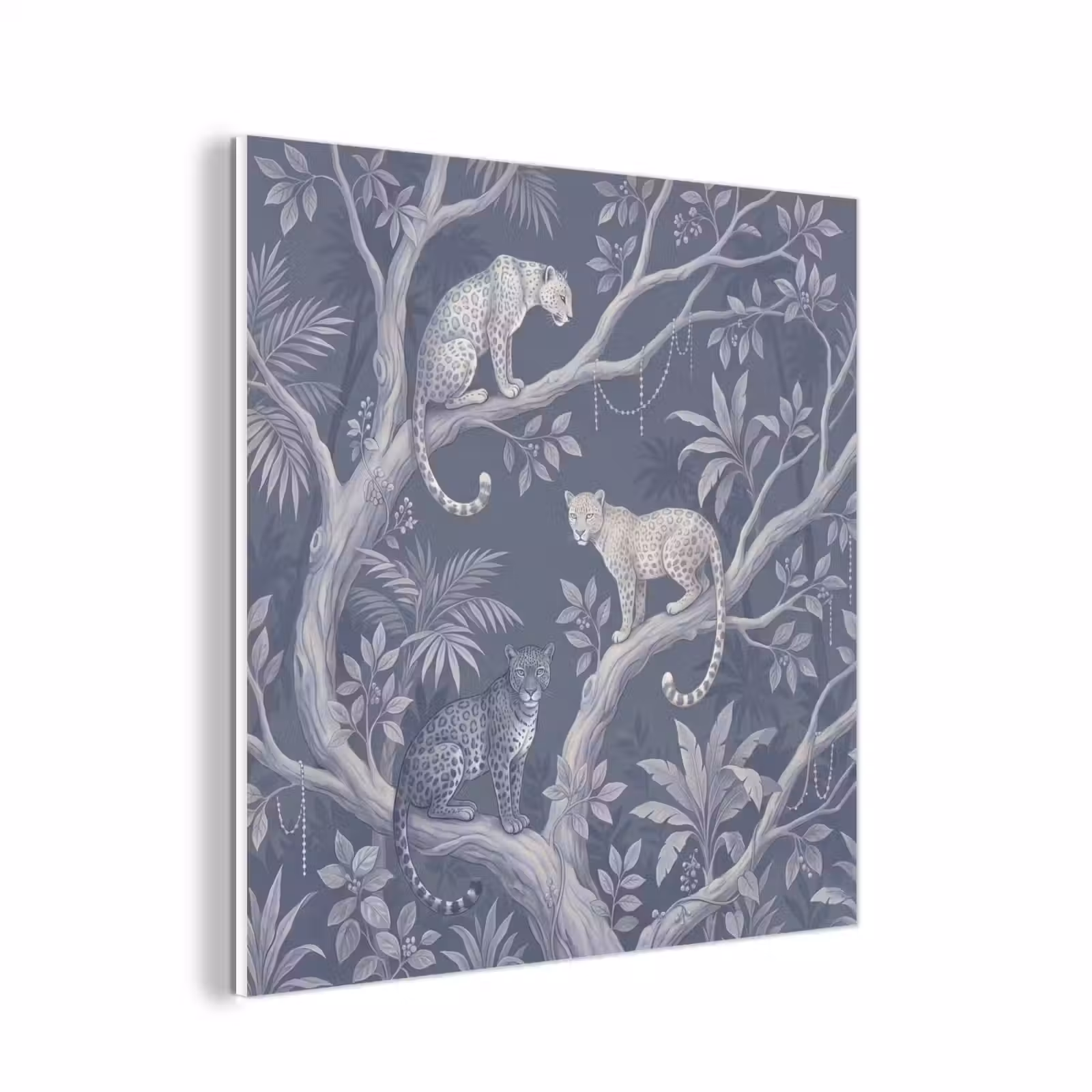 Forex - Dieren - Jungle - Illustratie - Bomen - Blauw — 1