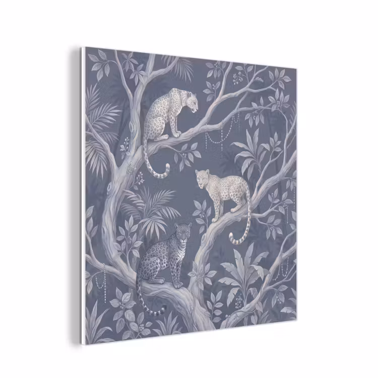 Forex - Dieren - Jungle - Illustratie - Bomen - Blauw — 1