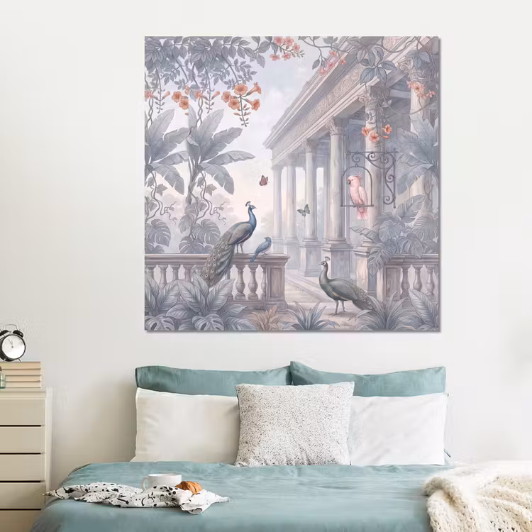 Forex - Vogel - Pauw - Architectuur - Klassiek - Groen — 2