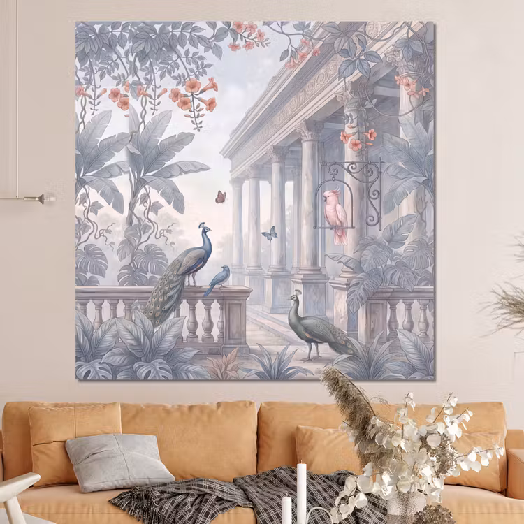 Forex - Vogel - Pauw - Architectuur - Klassiek - Groen — 4
