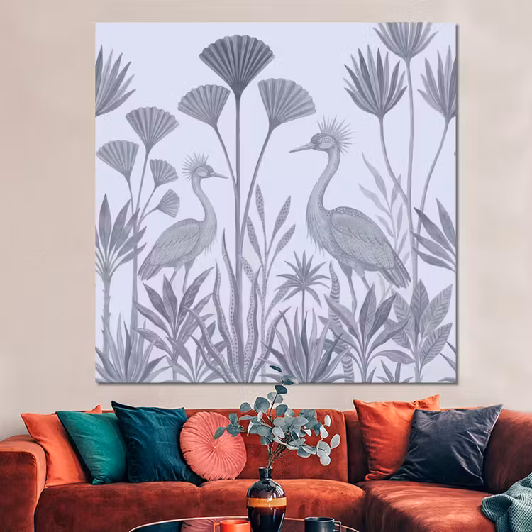 Forex - Vogel - Tropisch - Illustratie - Blauwgrijs - Natuur — 3