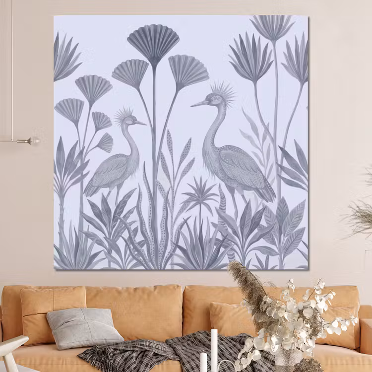 Forex - Vogel - Tropisch - Illustratie - Blauwgrijs - Natuur — 4