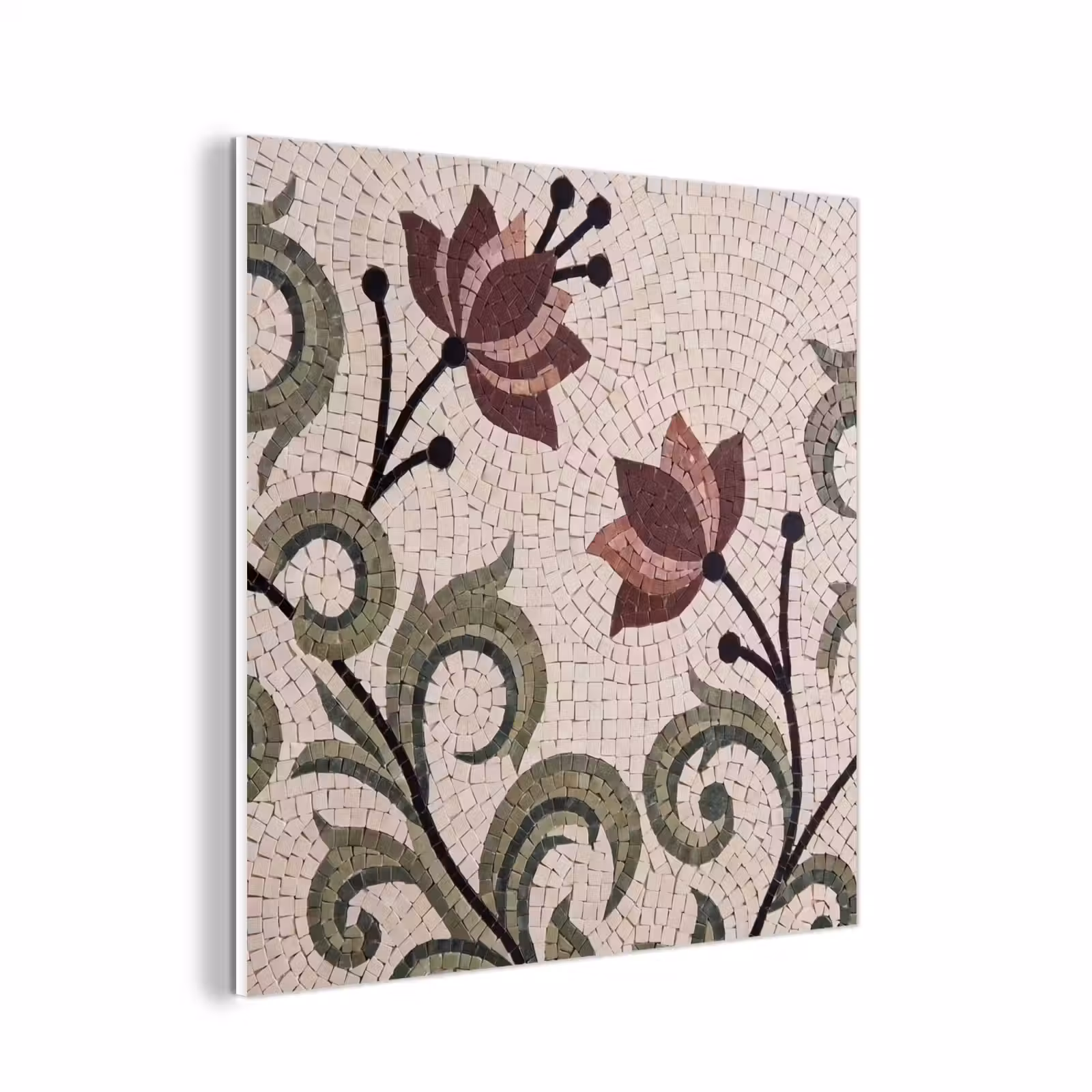 Forex - Bloemen - Mozaïek - Patroon - Abstract - Groen — 1