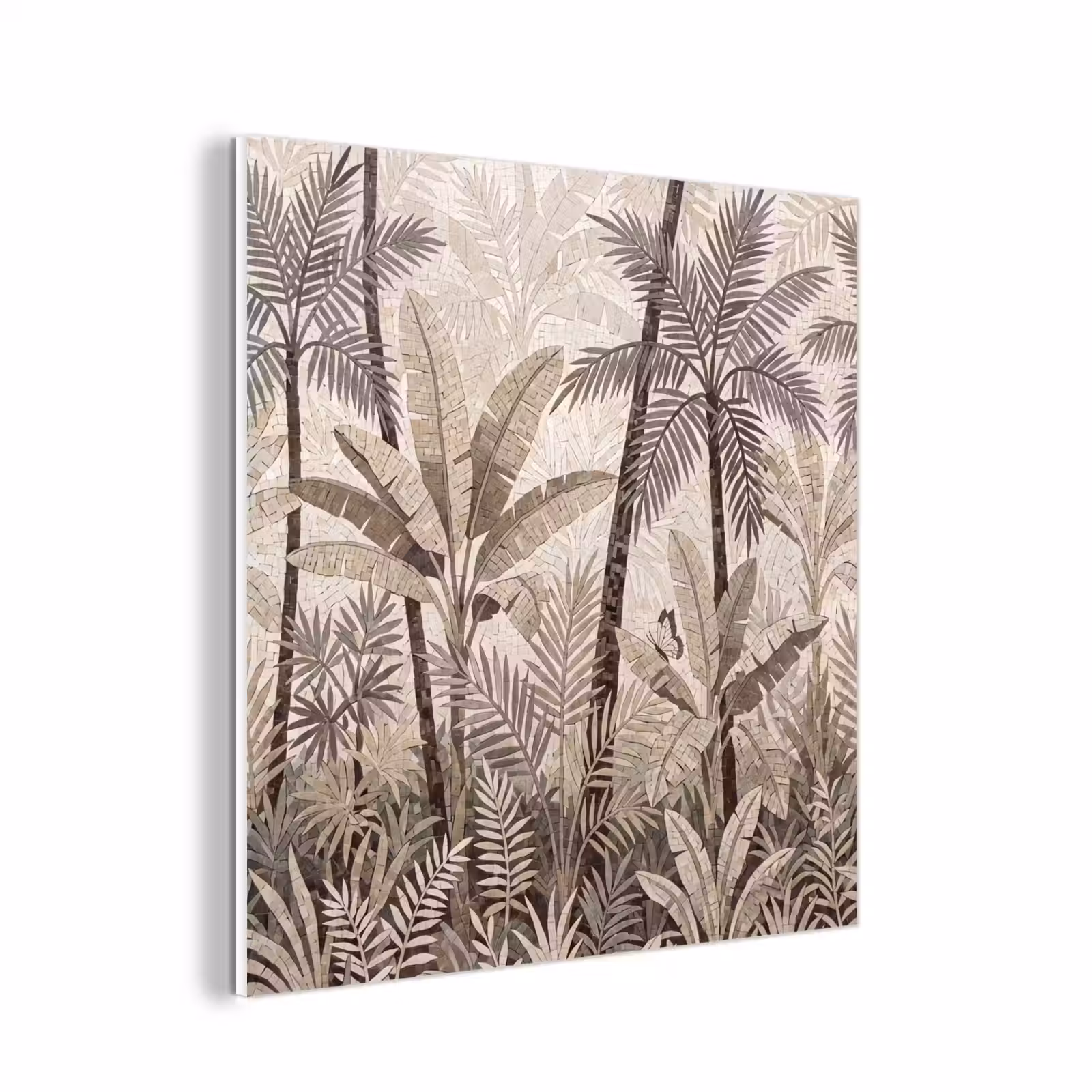 Forex - Natuur - Bladeren - Landschap - Mozaïek - Beige — 1