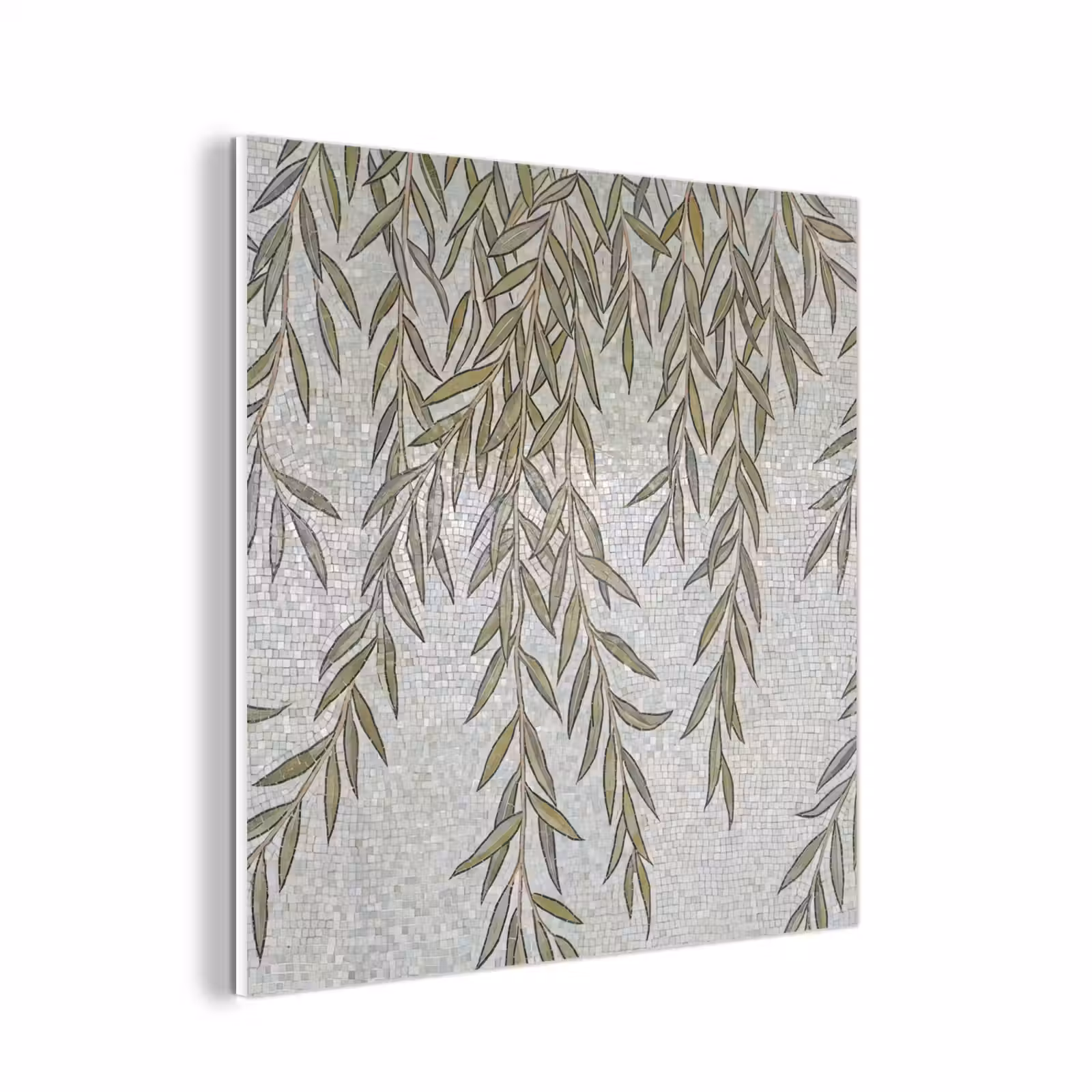 Forex - Planten - Mozaïek - Patroon - Groen - Blauw — 1