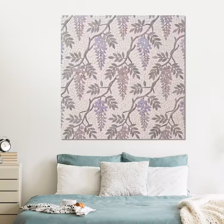 Forex - Bloemen - Mozaïek - Natuur - Patroon - Paars — 2