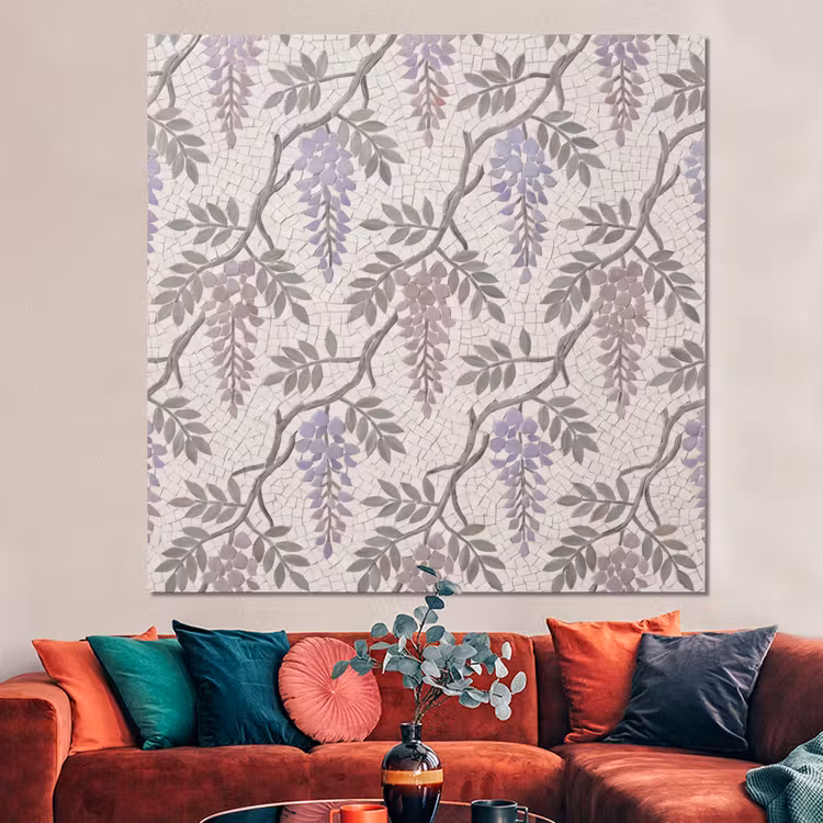 Forex - Bloemen - Mozaïek - Natuur - Patroon - Paars — 3