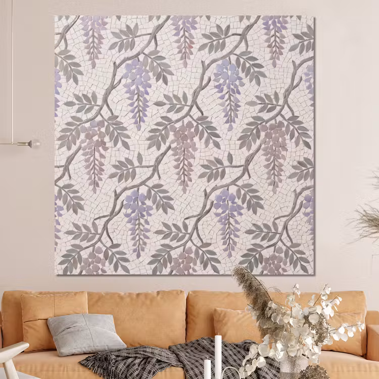 Forex - Bloemen - Mozaïek - Natuur - Patroon - Paars — 4
