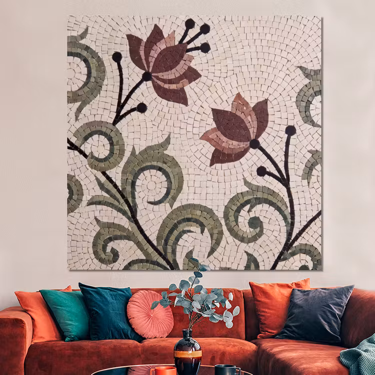 Forex - Bloemen - Mozaïek - Patroon - Abstract - Groen — 3