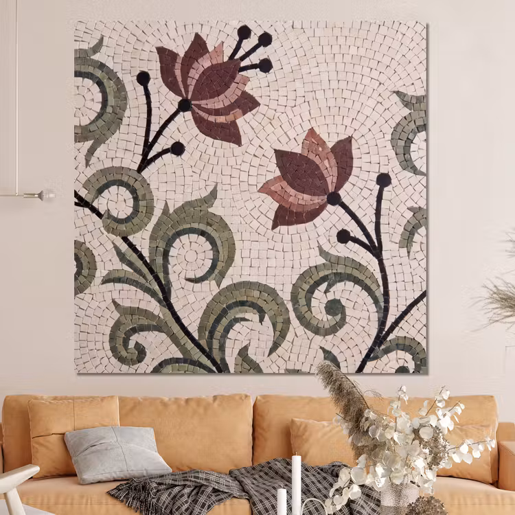 Forex - Bloemen - Mozaïek - Patroon - Abstract - Groen — 4