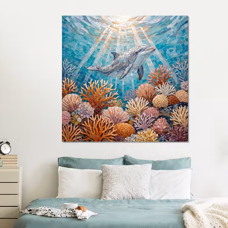 Forex - Dieren - Mozaïek - Oceaan - Koraal - Blauw — 2