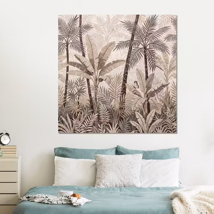 Forex - Natuur - Bladeren - Landschap - Mozaïek - Beige — 2