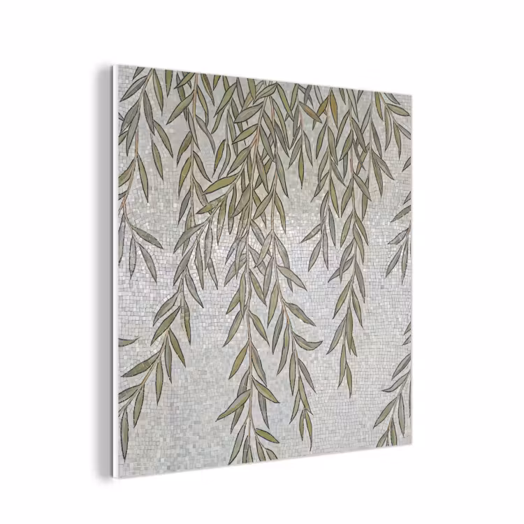 Forex - Planten - Mozaïek - Patroon - Groen - Blauw — 1