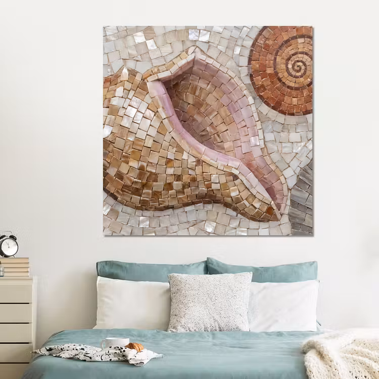 Forex - Schelp - Mozaïek - Zee - Beige - Modern — 2