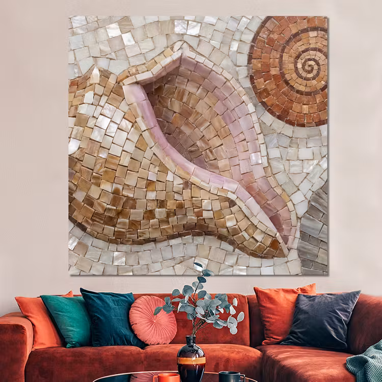 Forex - Schelp - Mozaïek - Zee - Beige - Modern — 3