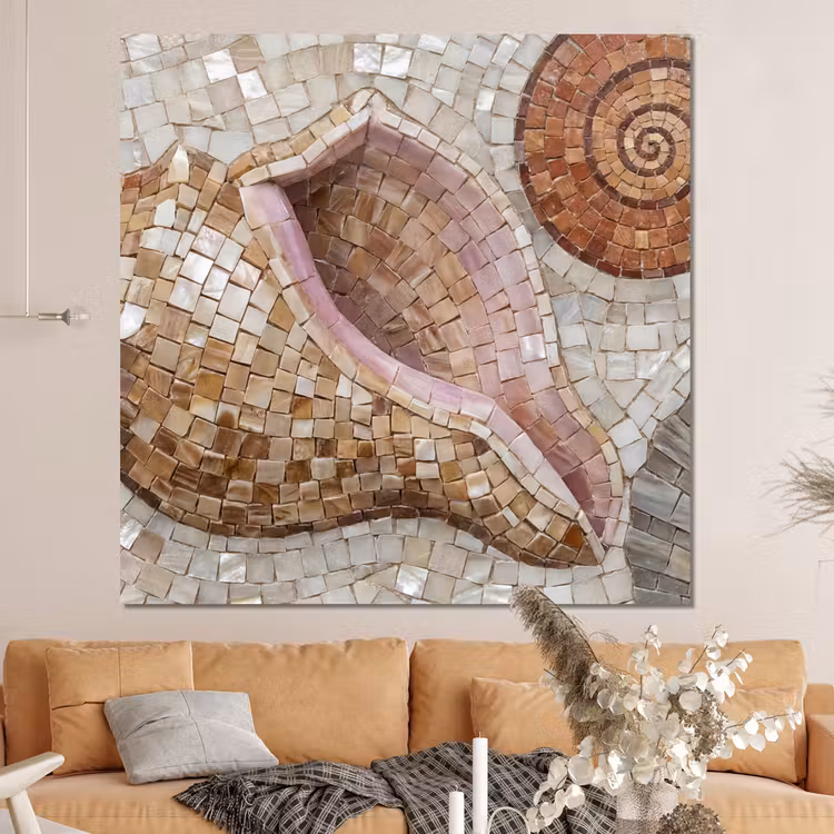 Forex - Schelp - Mozaïek - Zee - Beige - Modern — 4