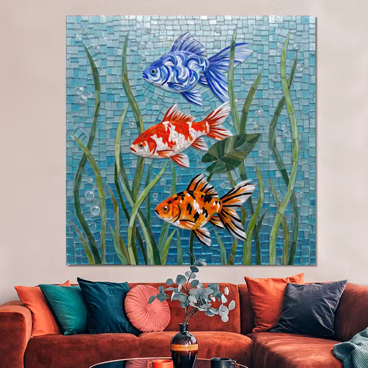 Forex - Vis - Mozaïek - Onderwater - Kleurrijk - Dieren — 3