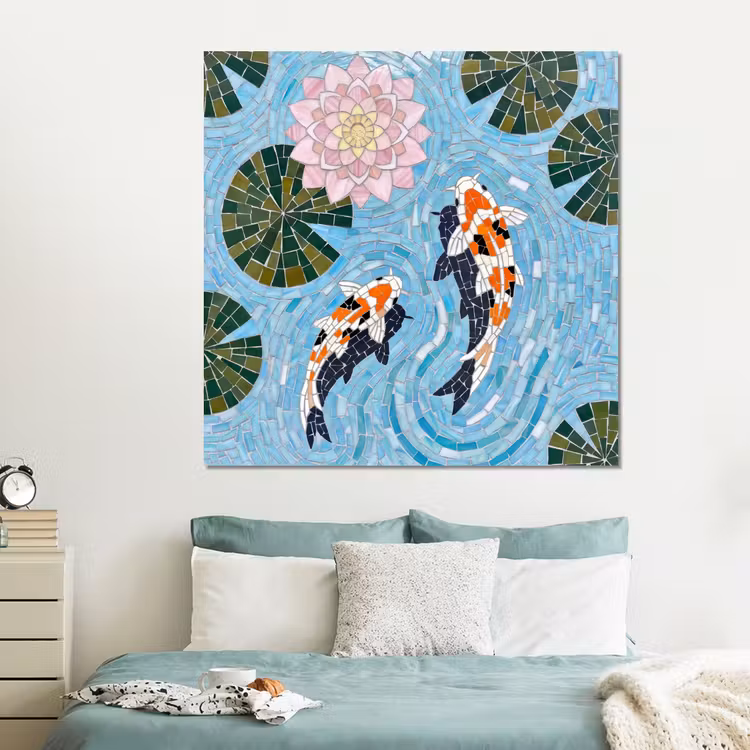 Forex - Vis - Water - Natuur - Mozaïek - Blauw — 2