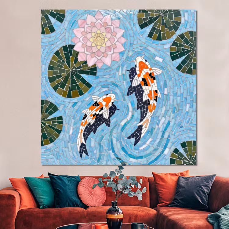 Forex - Vis - Water - Natuur - Mozaïek - Blauw — 3