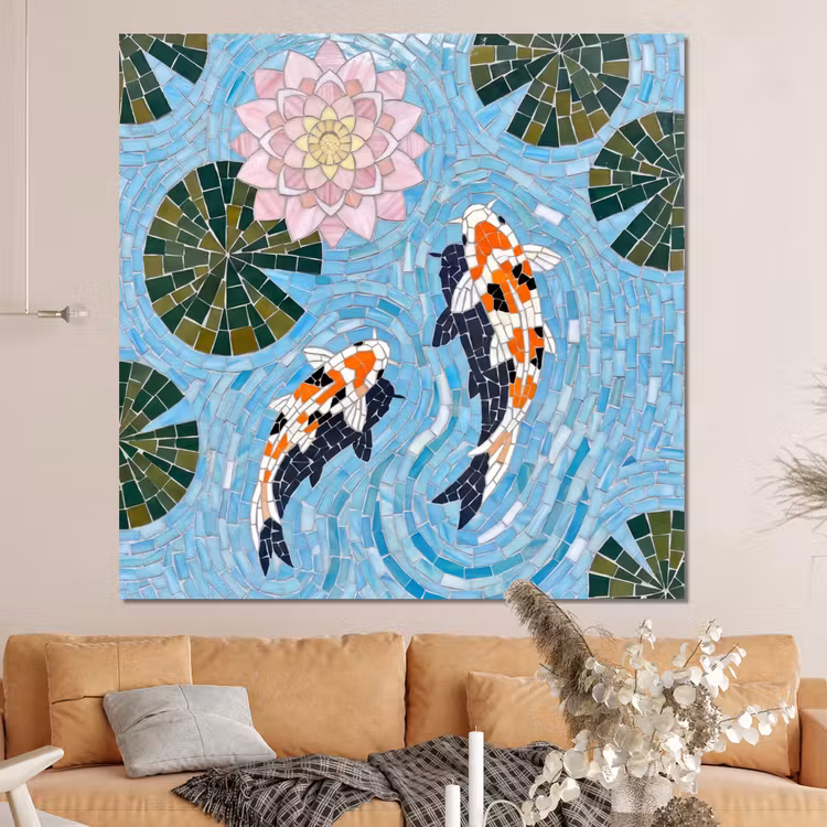 Forex - Vis - Water - Natuur - Mozaïek - Blauw — 4
