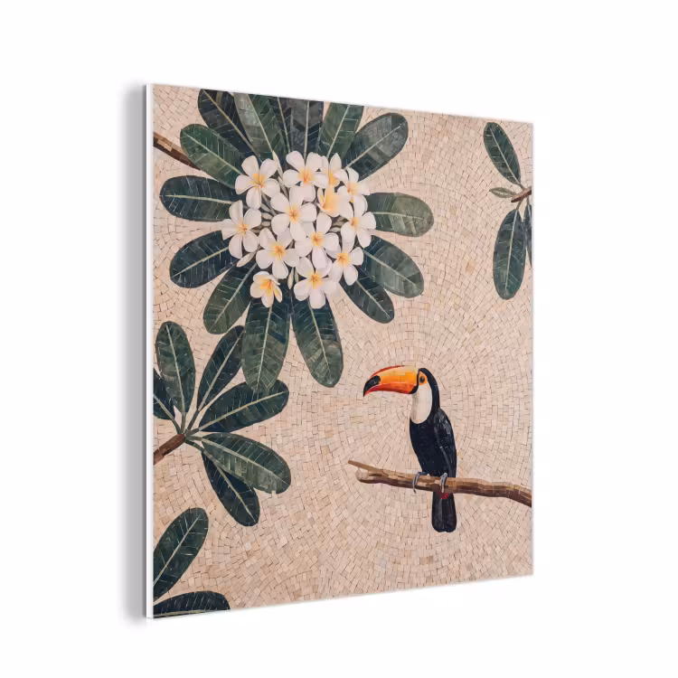 Forex - Vogel - Mozaïek - Tropisch - Natuur - Kleurrijk — 1