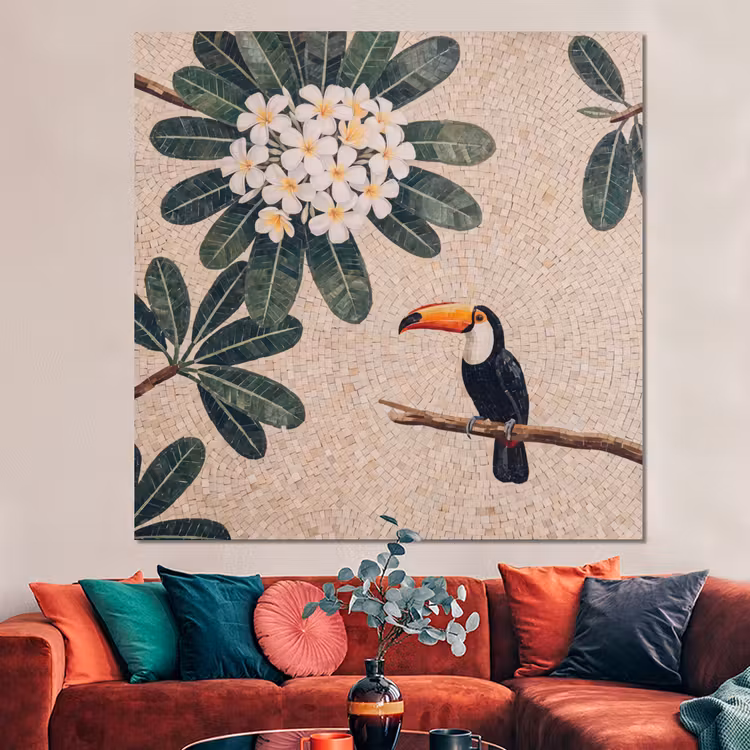 Forex - Vogel - Mozaïek - Tropisch - Natuur - Kleurrijk — 3