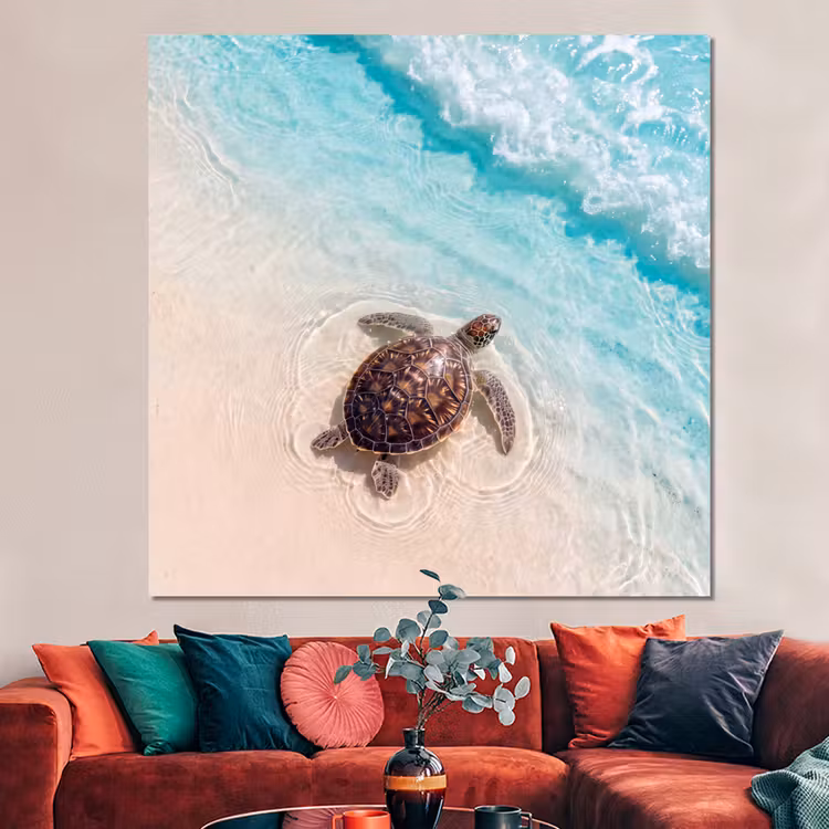 Forex - Schildpad - Helder water - Strand - Dieren - Natuur — 3