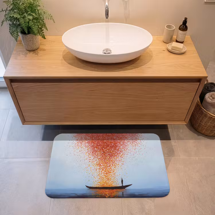 Badmat - Wolk - Confetti - Boot - Wateroppervlakte — 2