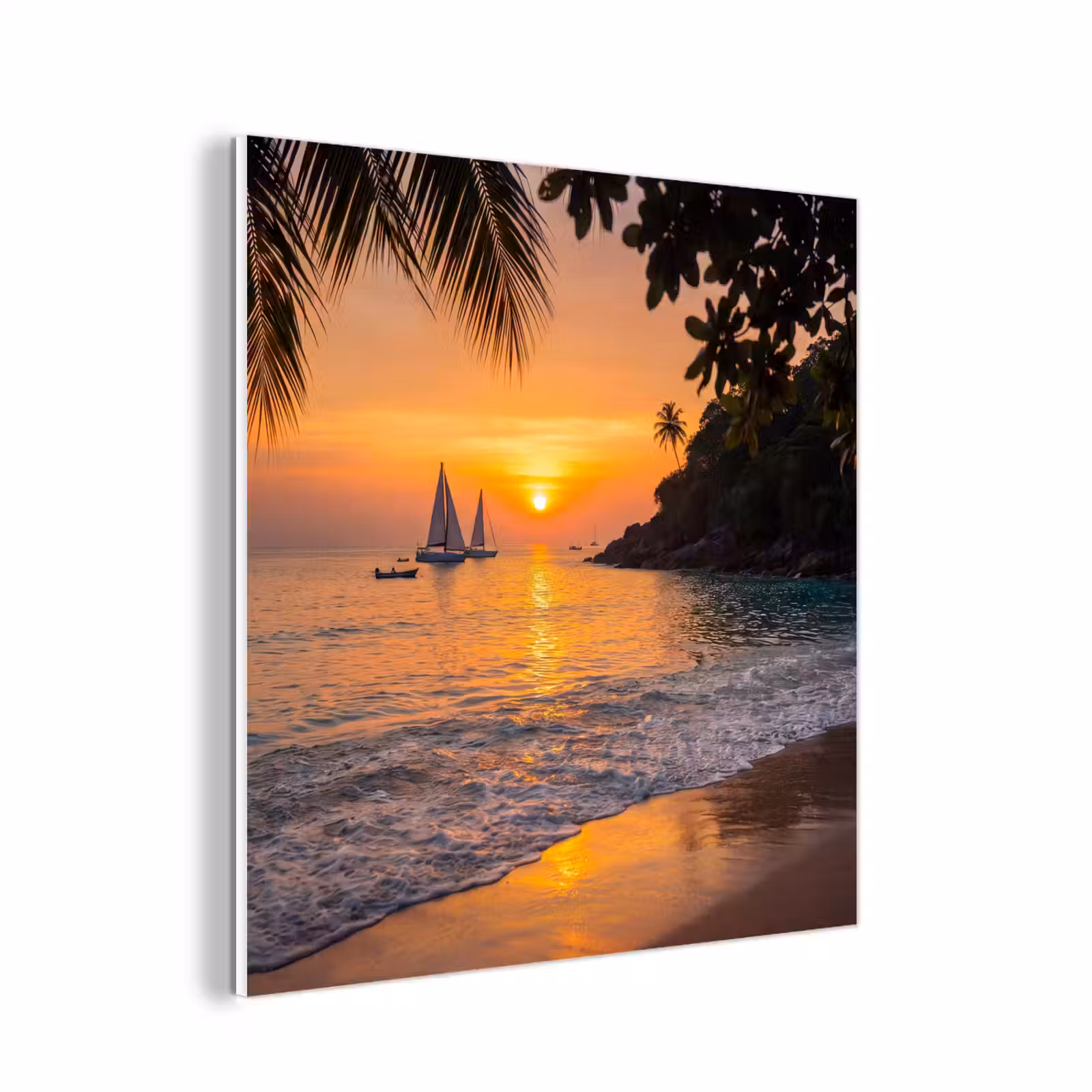Forex - Zee - Zonsondergang - Boot - Natuur - Oranje — 1