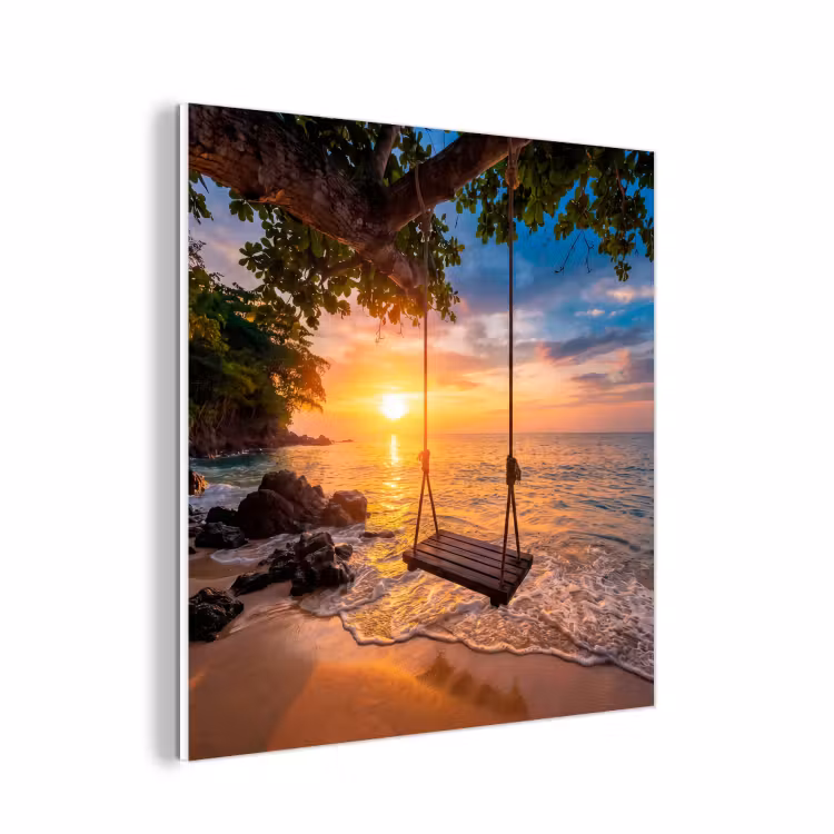 Forex - Schommel - Strand - Zonsondergang - Natuur - Oranje — 1