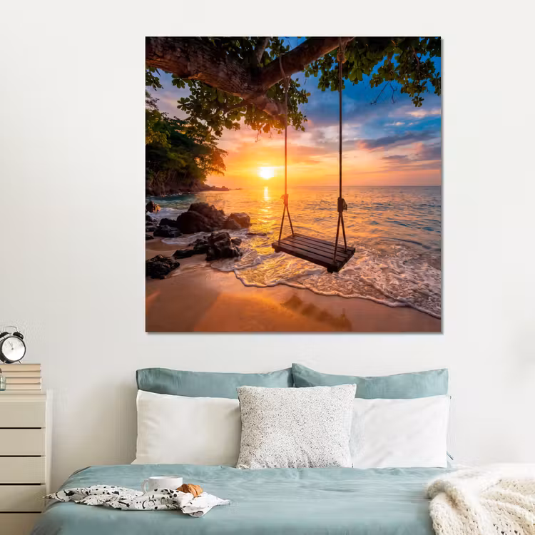Forex - Schommel - Strand - Zonsondergang - Natuur - Oranje — 2