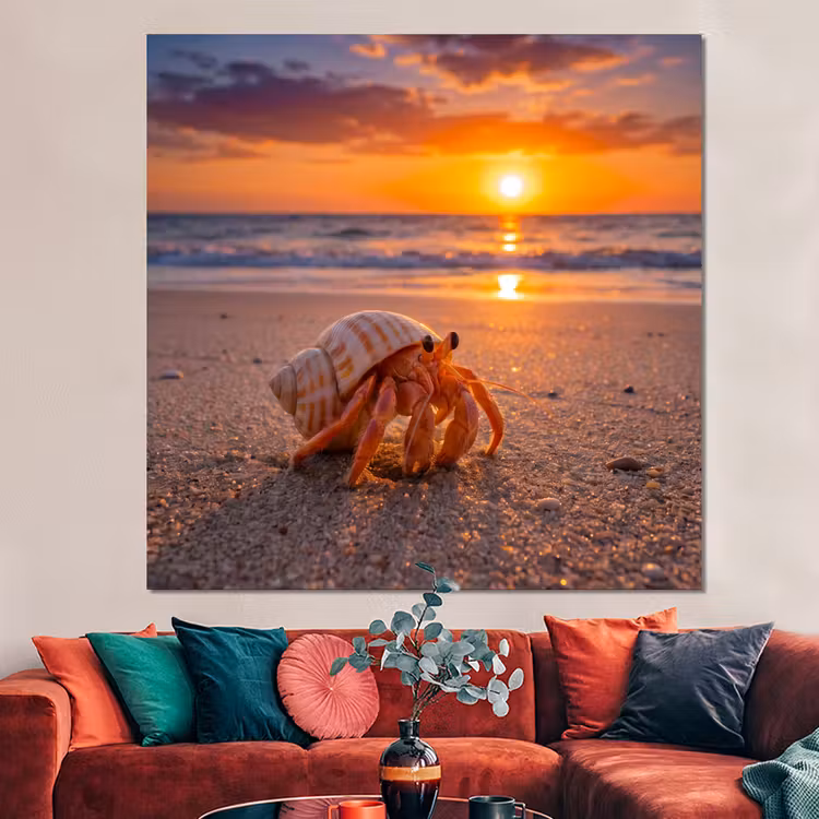 Forex - Kreeft - Strand - Natuur - Zonsondergang - Oranje — 3
