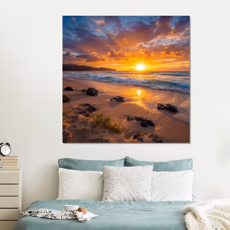 Forex - Strand - Zonsondergang - Golven - Natuur - Oranje — 2