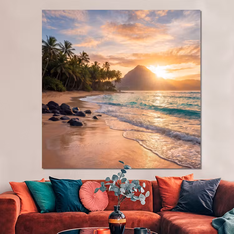 Forex - Zee - Berg - Landschap - Tropisch - Goud — 3