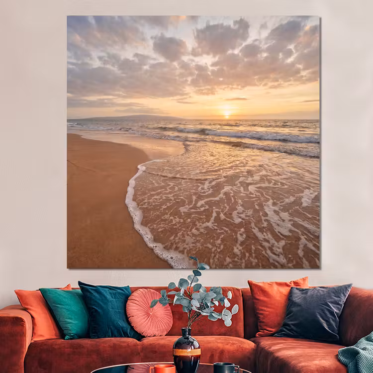 Forex - Zee - Kustlijn - Wolken - Landschap - Oranje — 3