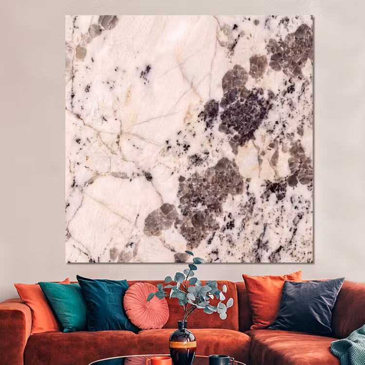 Forex - Natuursteen - Patroon - Abstract - Beige - Grijs — 3