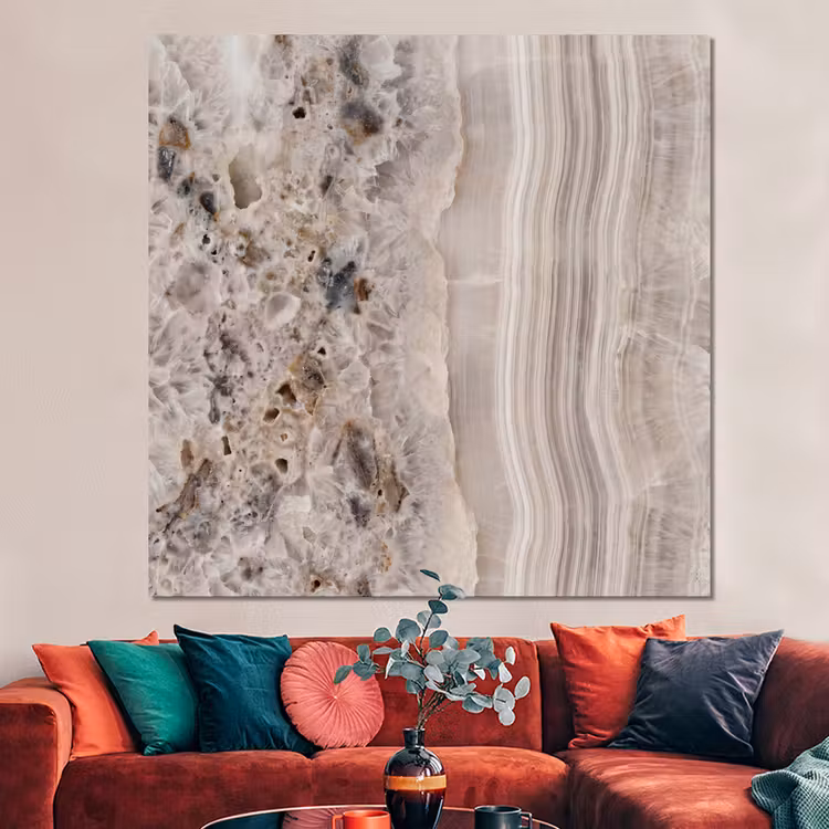 Forex - Steen - Textuur - Abstract - Beige - Wit — 3