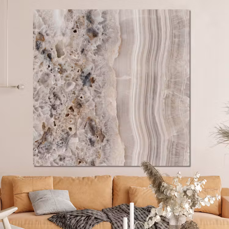 Forex - Steen - Textuur - Abstract - Beige - Wit — 4