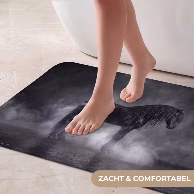 Badmat - Paard - Magisch - Zwart — 5
