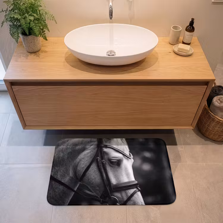 Badmat - Paard - Schimmel - Portret — 2