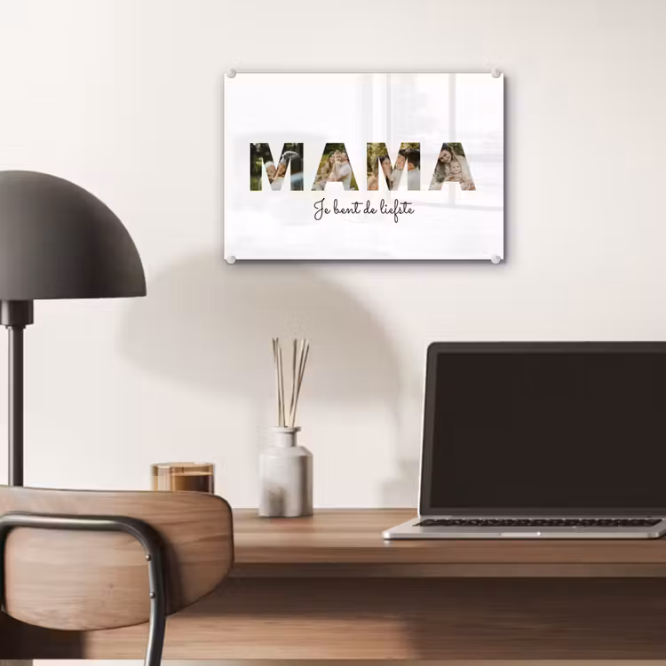 Gepersonaliseerd glas schilderij - Mama - Lettercollage — 7