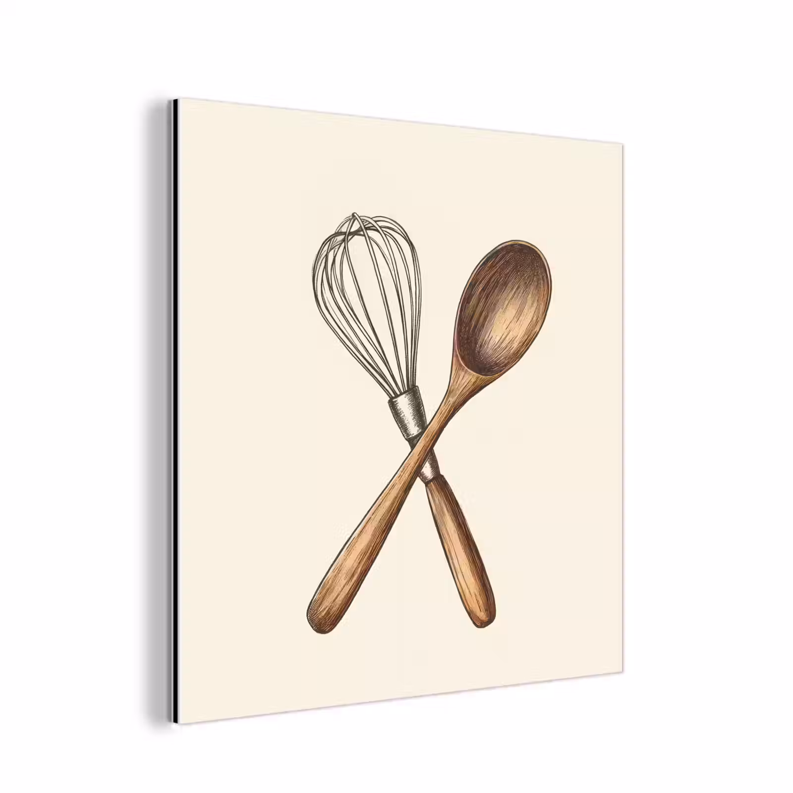 Aluminium schilderij - Garde - Hout - Beige — 1
